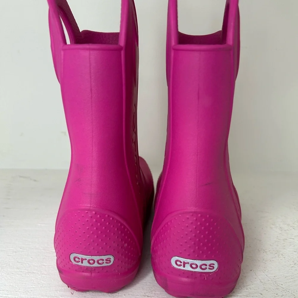 CROCS Fuchsia Kids' Rain Boots